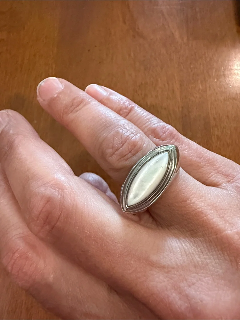 925 Sterling Silver Ring Set with Amethyst, Onyx & White Stone Size 6